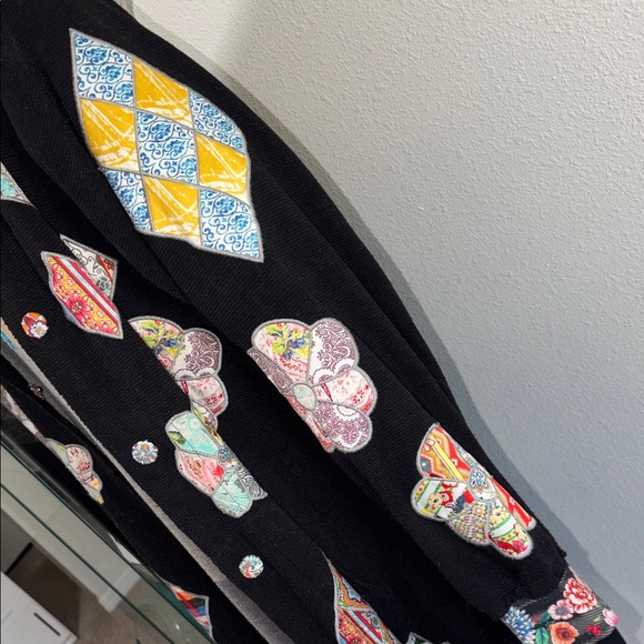 Johnny Was Floral Patchwork Black Jacket - Picture 11 of 14